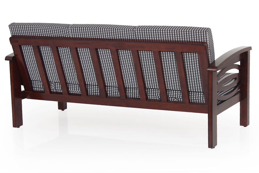 Sofa with wood back and deals sides